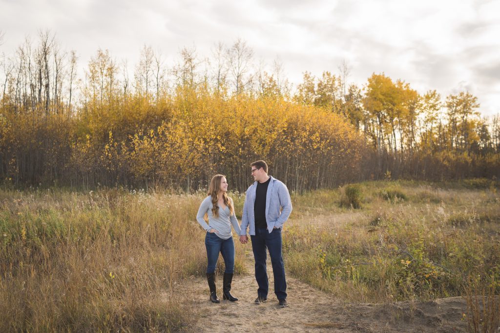 Sunset Engagement Photos in Edmonton